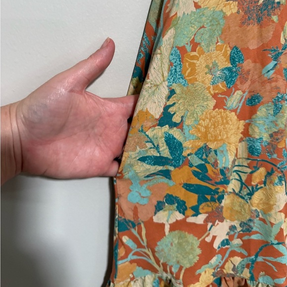 Peruvian Connection Lantana Floral Print Mini Dress Size Small - Picture 3 of 8